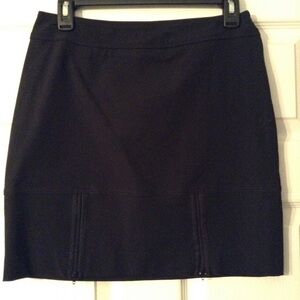 Cache Black Zipper Skirt